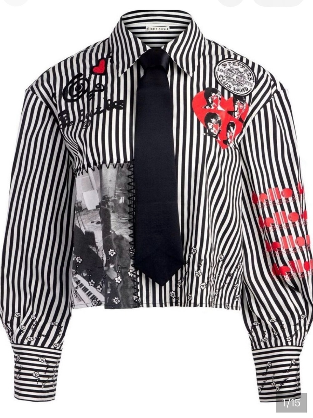 NWT- Alice + Oliva A+O XTHE
BEATLES PAM EMBROIDERED size S